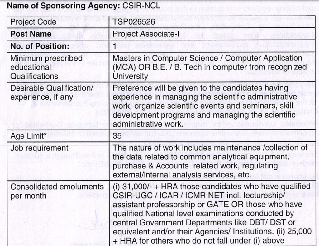 CSIR NCL Recruitment 2025 | राष्ट्रीय रासायनिक प्रयोगशाळेत भरती सुरु, करा असा अर्ज..! 2 CSIR NCL Recruitment 2025 Main